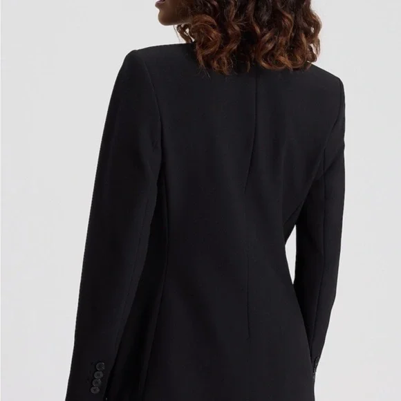 NWT Express Black Blazer with Gold Chain Trim Detail - Picture 3 of 9